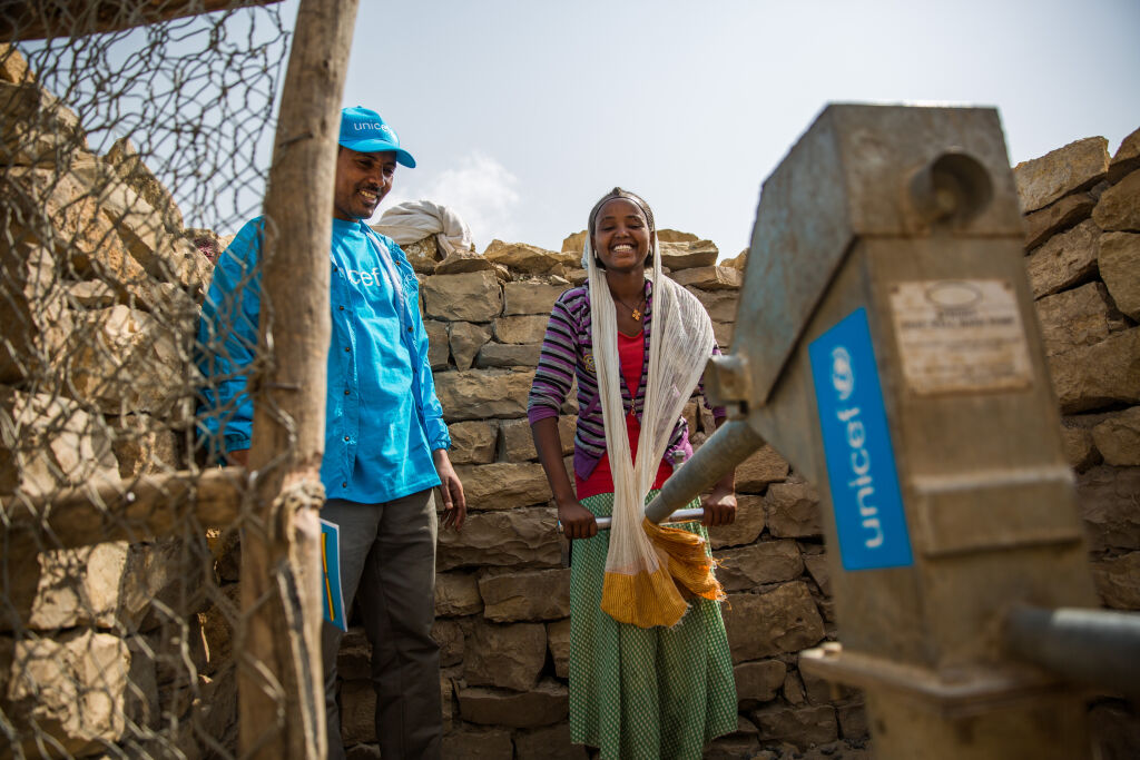 UNICEFin vesipumppi Etiopiassa.