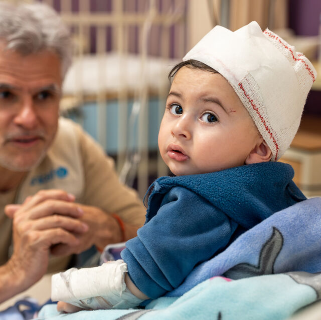 Loukkaantunut lapsi on päässyt sairaalahoitoon Libanonissa.