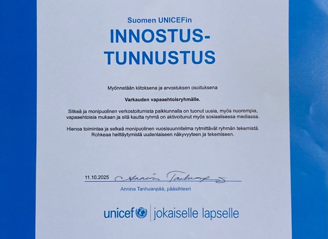 InnostusTunnustus kunniakirja